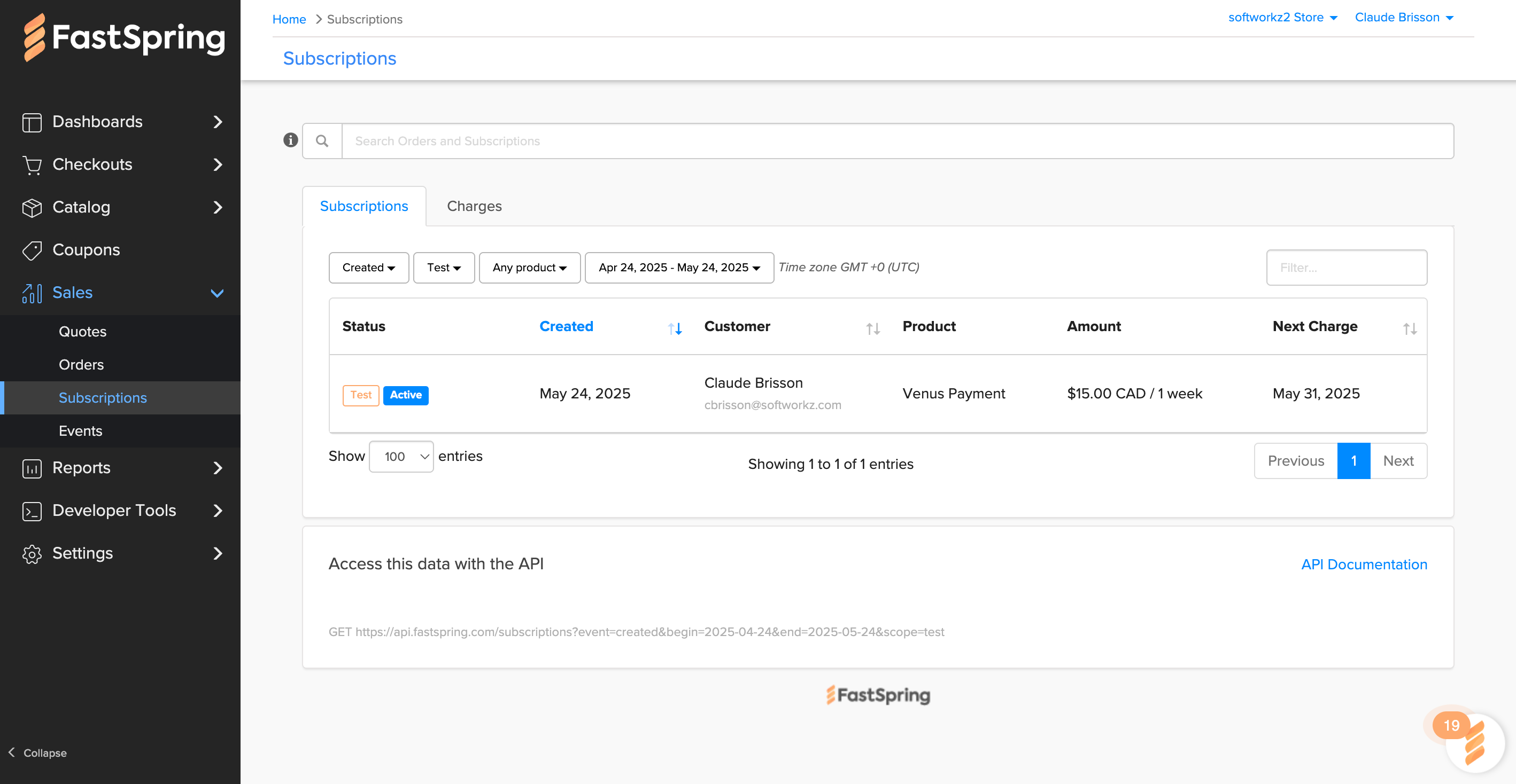 Testing Subscription Cancellation