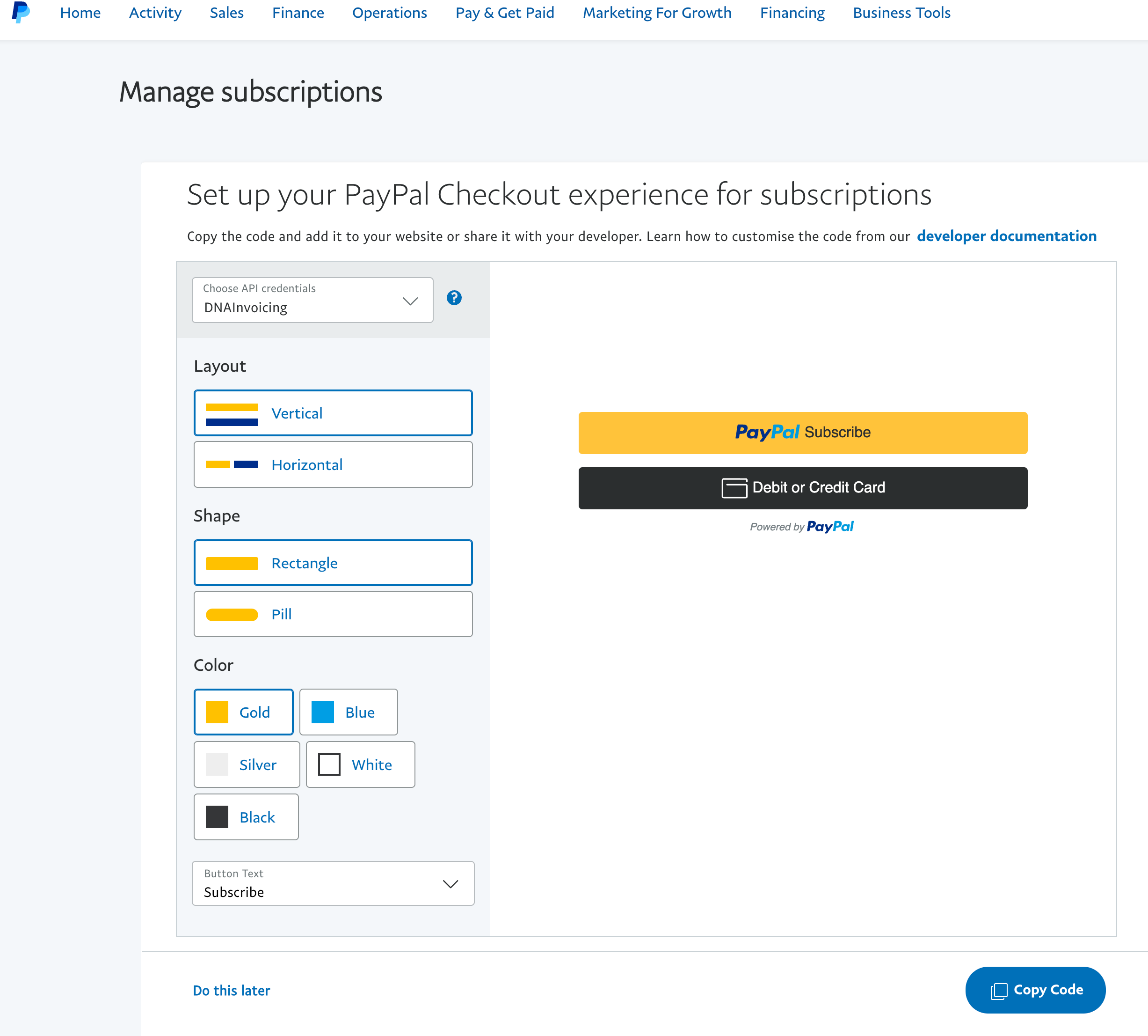 Review Subscription Plan