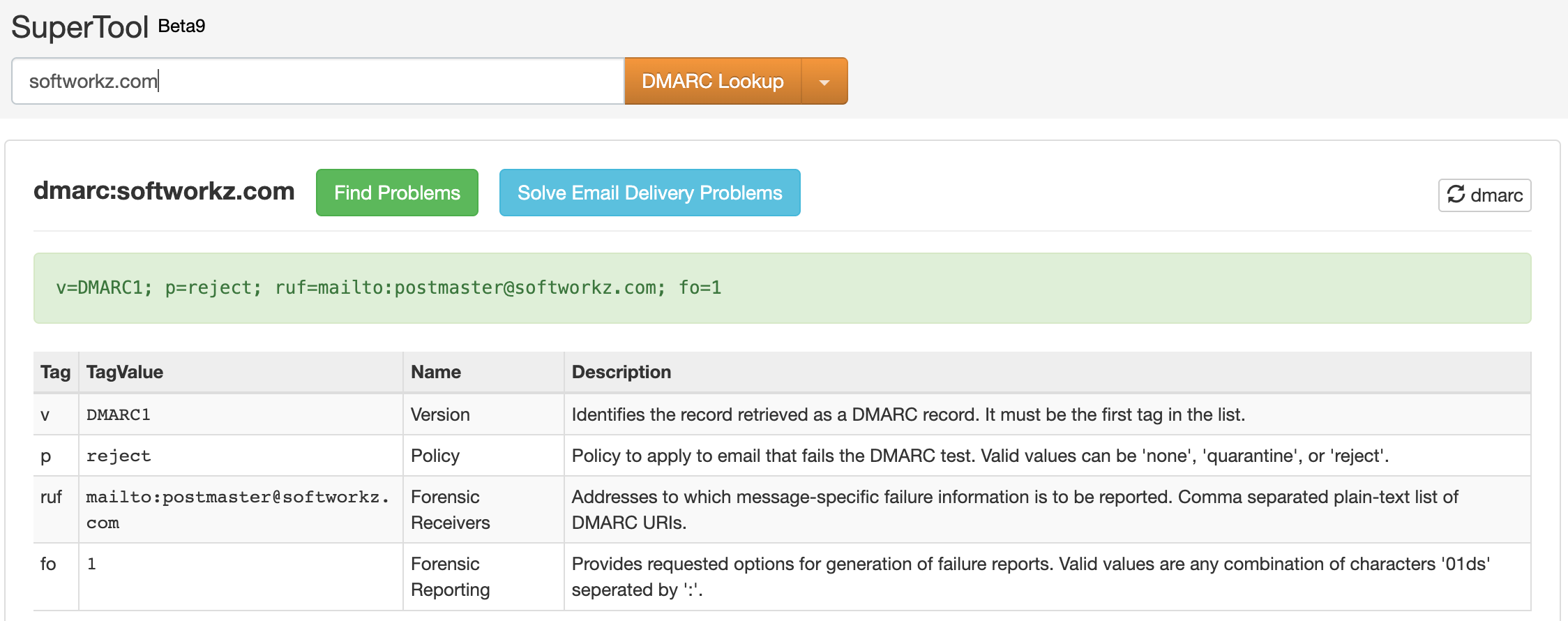 Update DMARC Record
